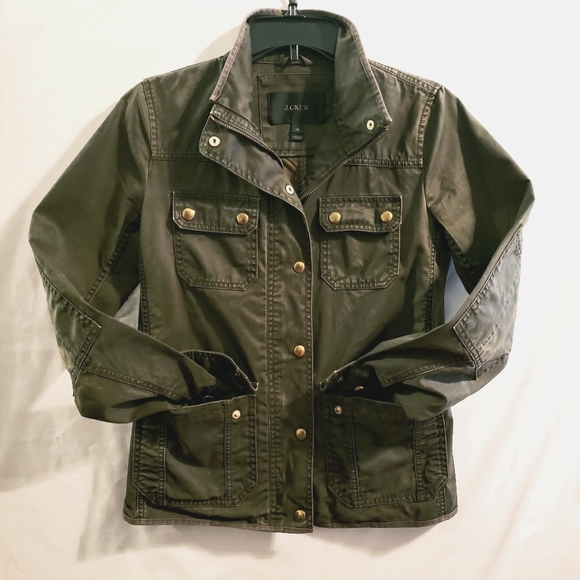 J.Crew Downtown Field Waxed Military Cotton Jacket Size: XS - Picture 1 of 10